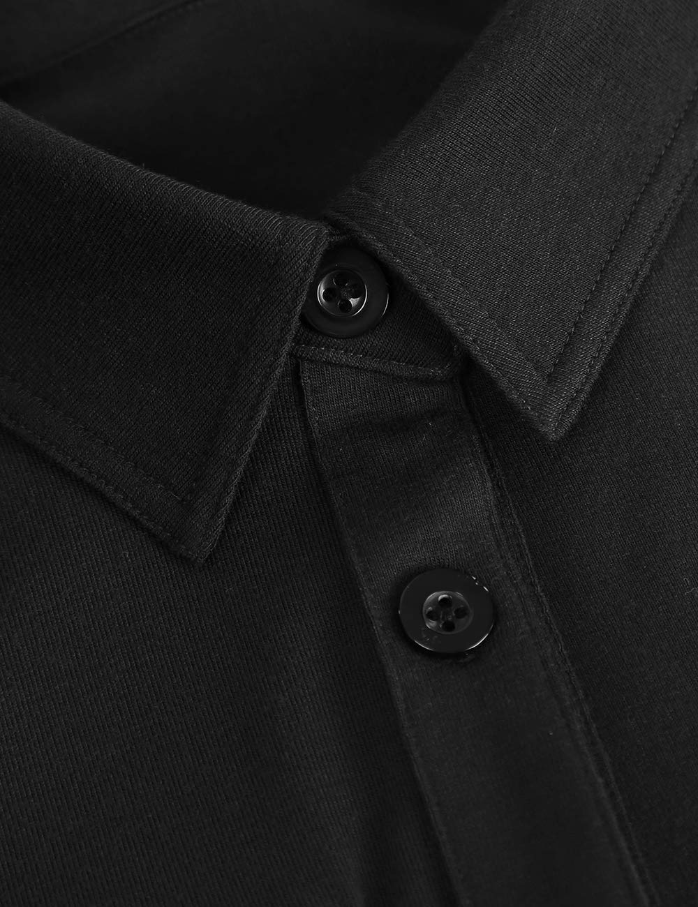 Roll Up Long Sleeve Solid Black No Pocket Plaid Women’s Collared Button Down Plaid Shirt