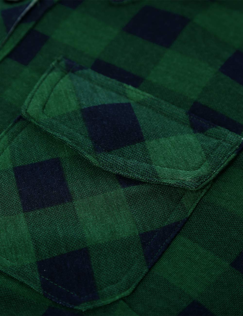 Roll Up Long Sleeve Green Plaid Women’s Collared Button Down Plaid Shirt