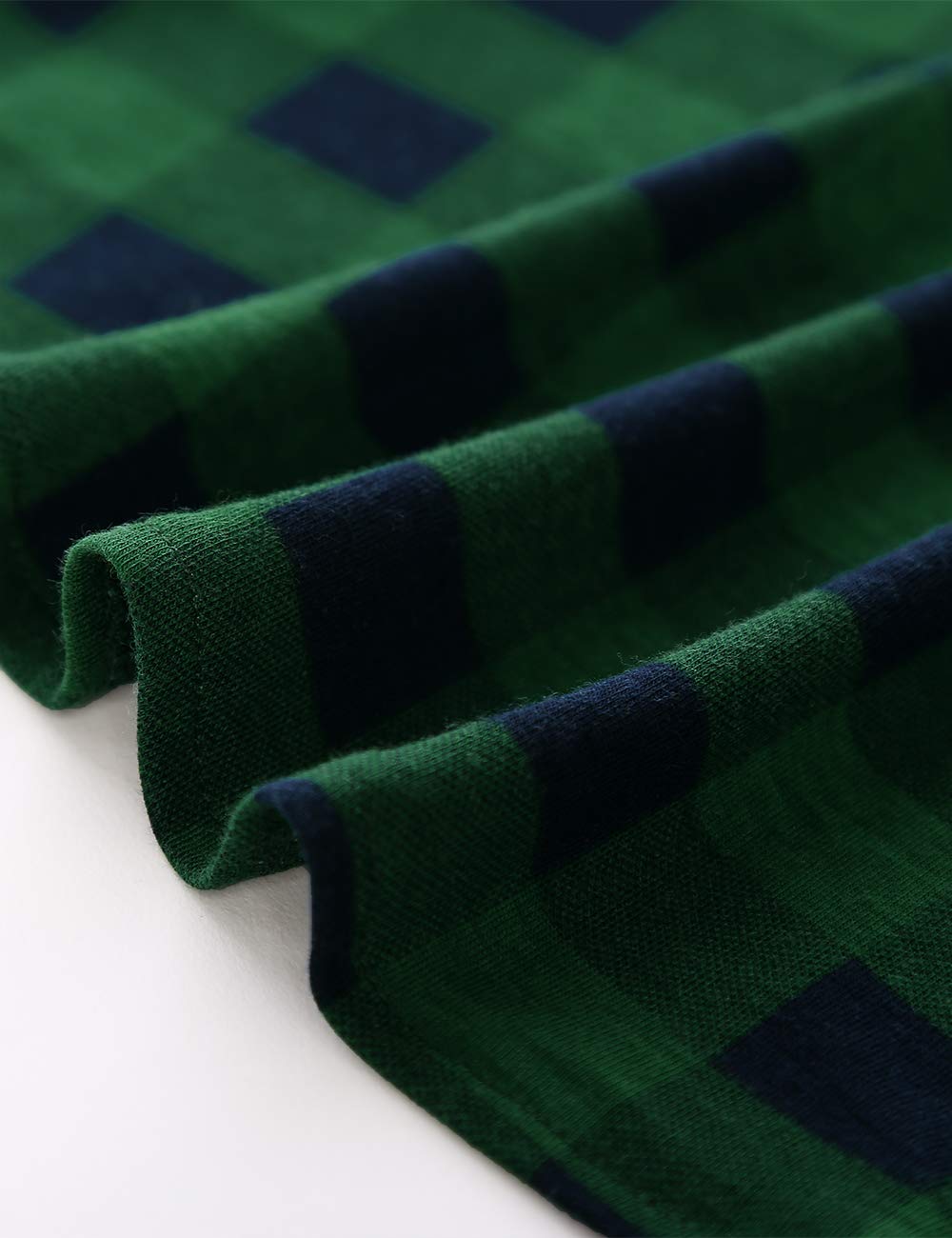 Roll Up Long Sleeve Green Plaid Women’s Collared Button Down Plaid Shirt
