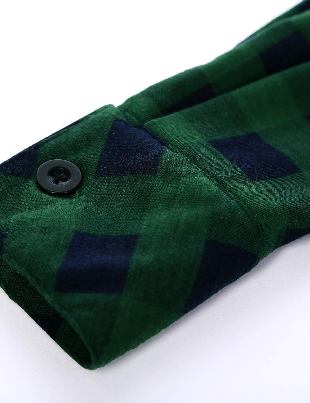 Roll Up Long Sleeve Green Plaid Women’s Collared Button Down Plaid Shirt
