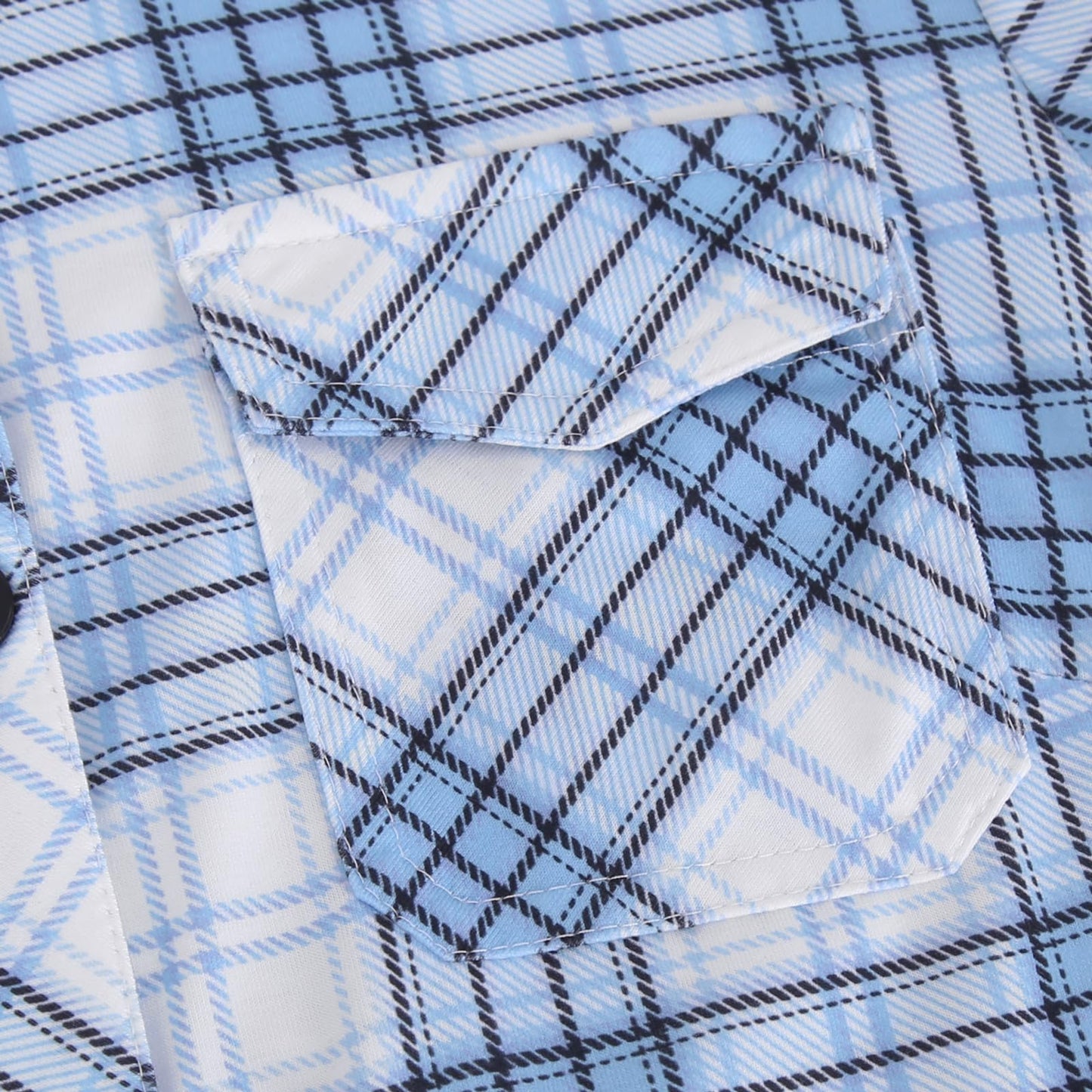 Roll Up Long Sleeve Blue-White Women’s Collared Button Down Plaid Shirt