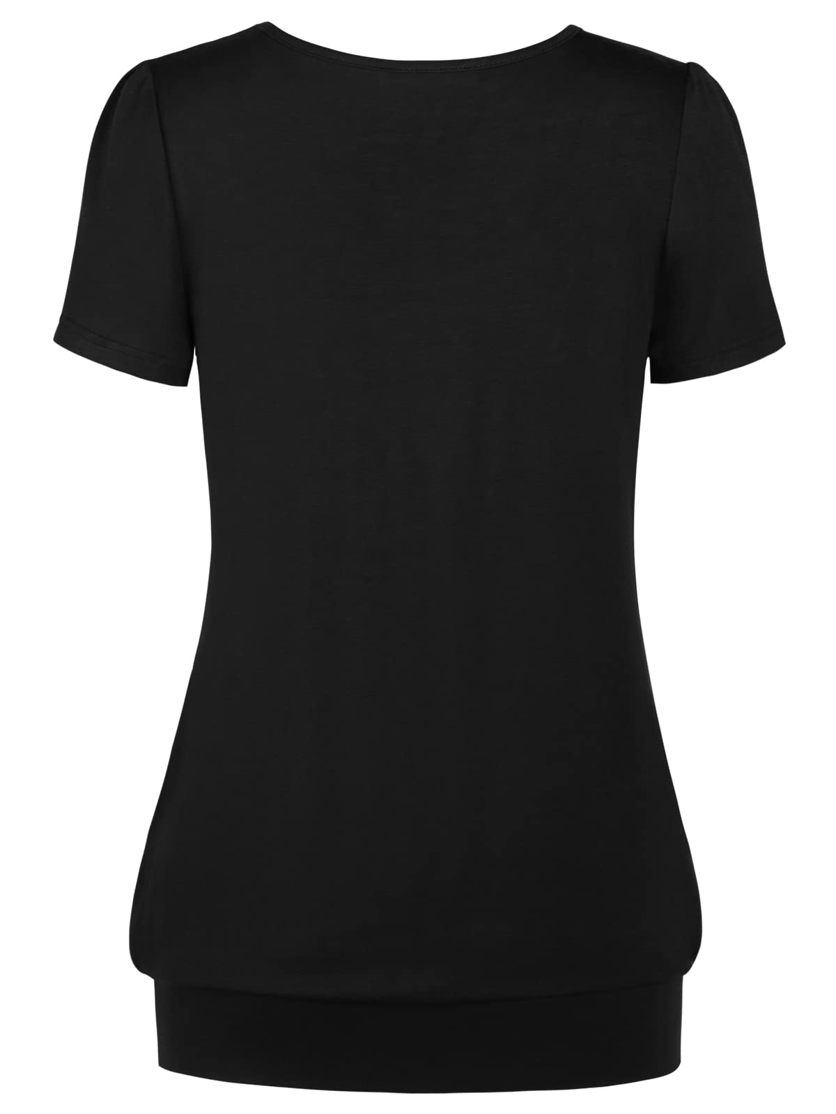 Women's Shirts & Tops - Scoop Neck, Black